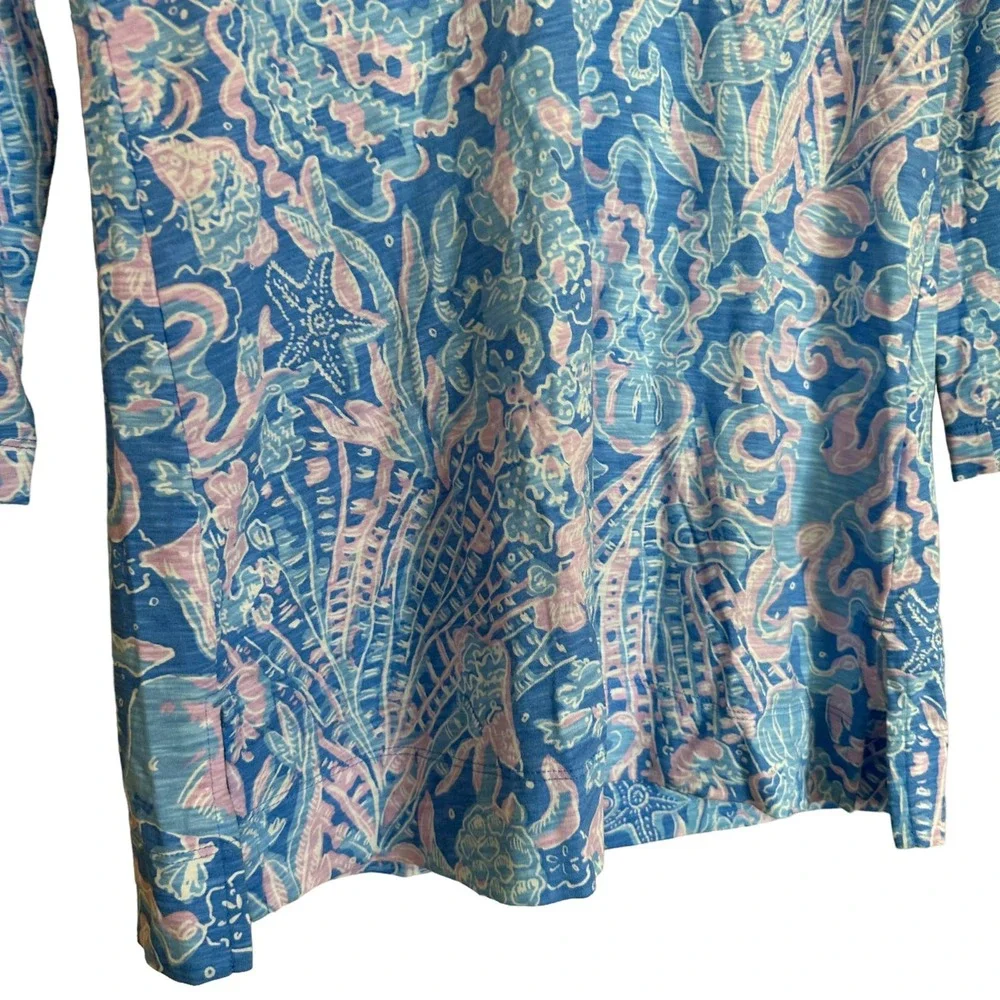 Lilly Pulitzer | Size XS Marco Island Tunic Top Shirt Blouse Floral Ocean